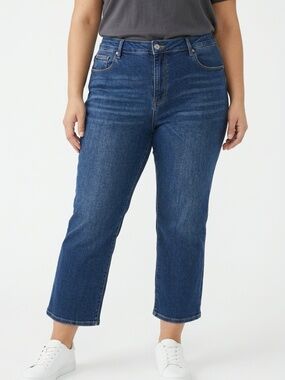 RISEN • High Rise Ankle Slim Straight Jeans Size 20W / 3XL